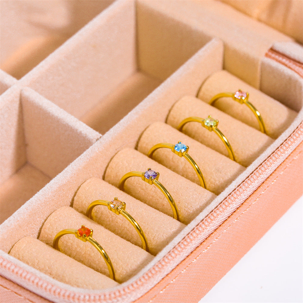 Venta al por mayor Anillo ajustable de oro real galvanizado de acero de titanio de 18 k